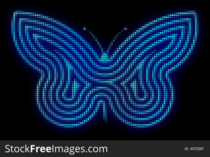 Vector illustration of abstract butterfly