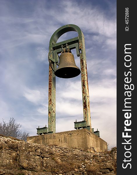 Bell in fort of old capital Bulgaria