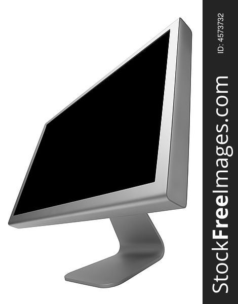 The modern and thin display on a white background. The modern and thin display on a white background