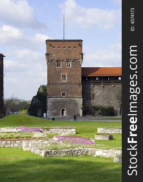 Tower of Wawel Castle. Krakow. Poland. Medieval history memorial