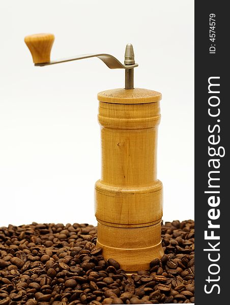 Old coffee-grinder. Close up shot.