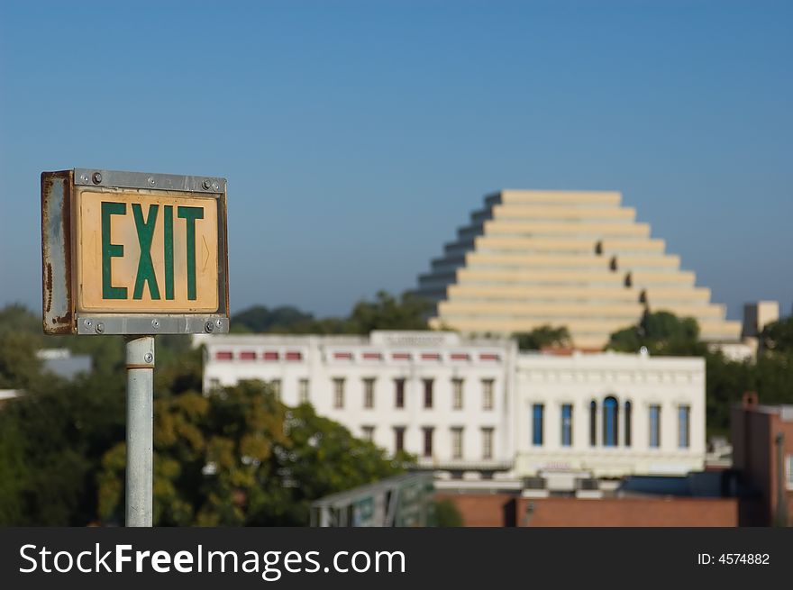 Exit sign in Sacramento California