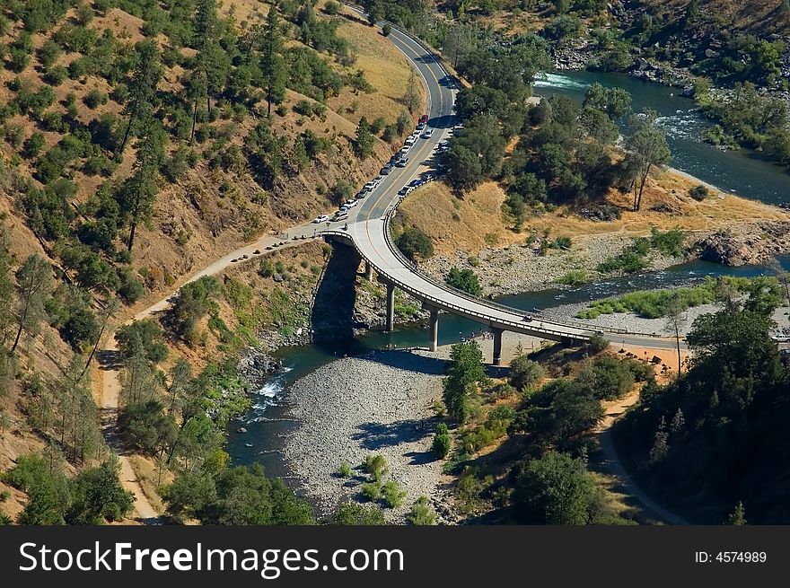 old bridge over the river