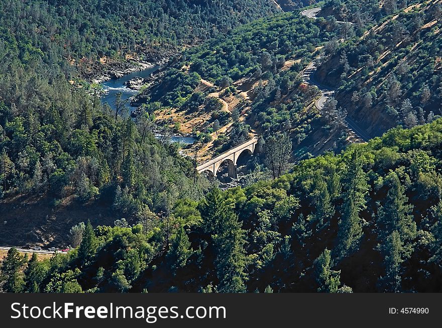 Old bridge over the river