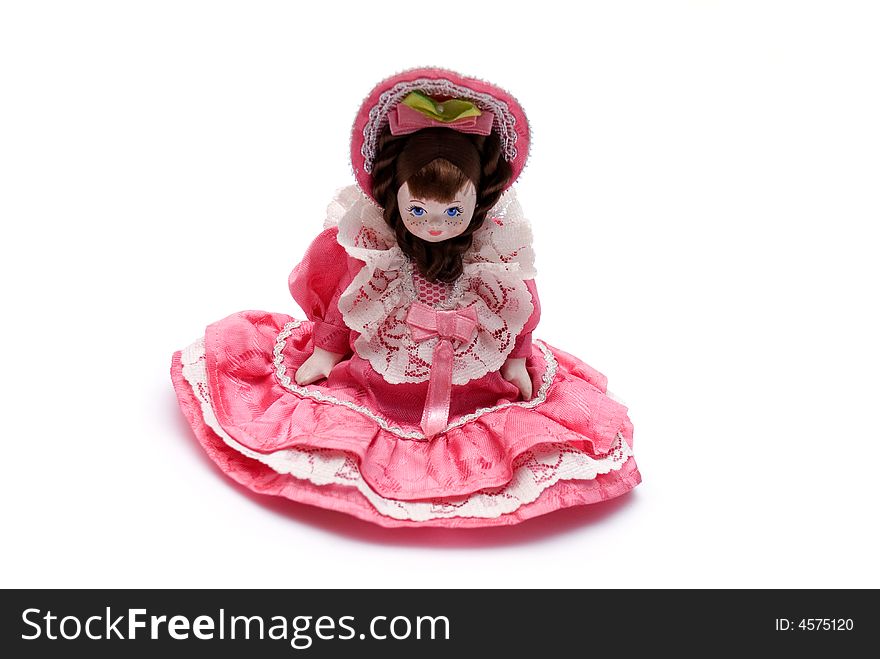 Doll on the white background