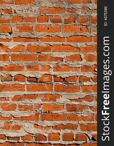 Old brick wall texture, background