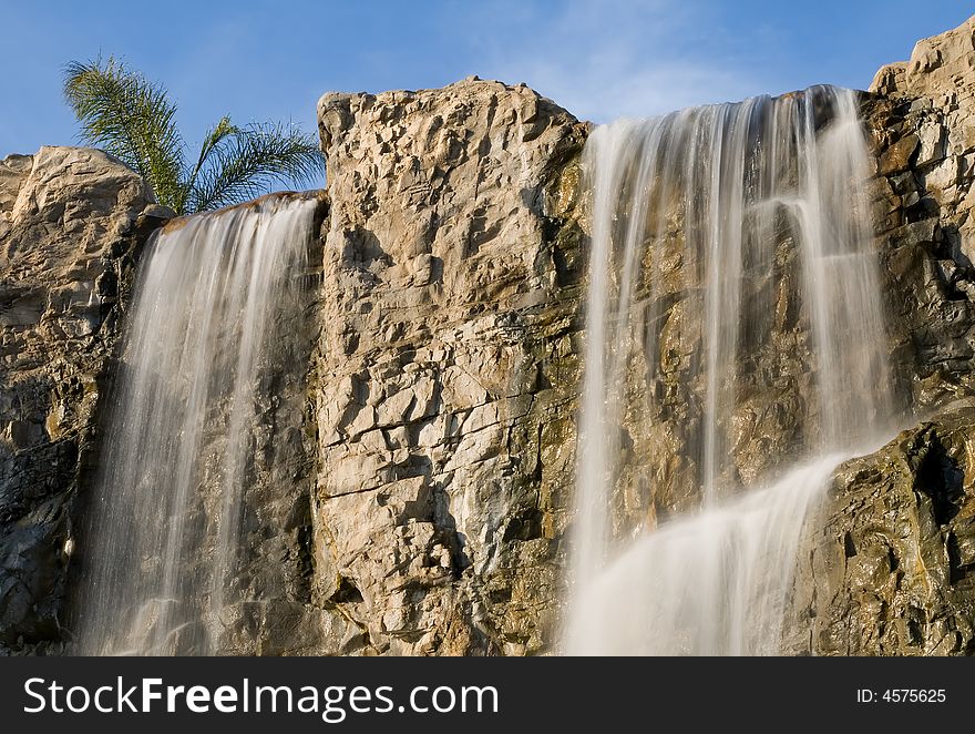 Close up of a waterfall