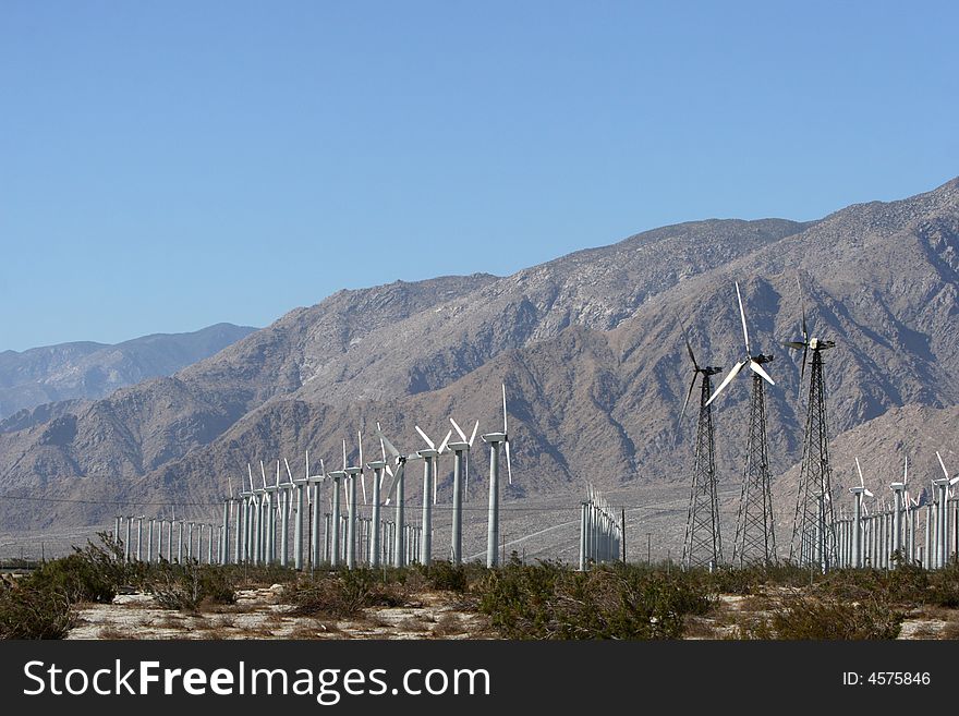 Wind fields in the desert of California. Wind fields in the desert of California