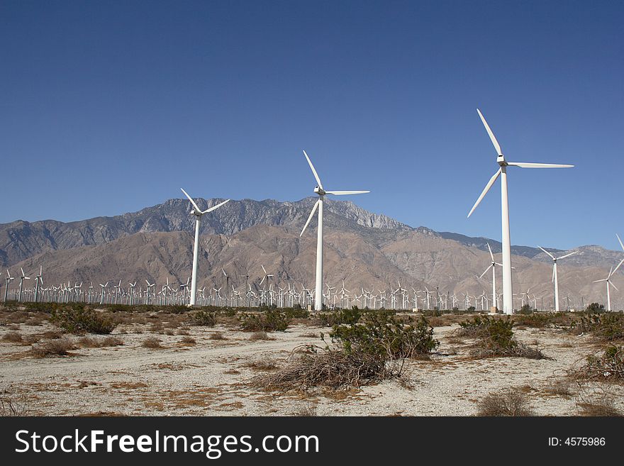 Wind fields in the desert of California. Wind fields in the desert of California