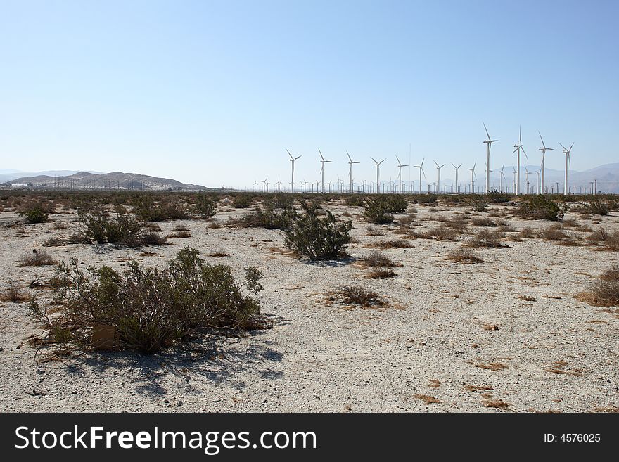 Wind fields in the desert of California. Wind fields in the desert of California