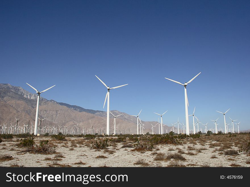 Wind fields in the desert of California. Wind fields in the desert of California