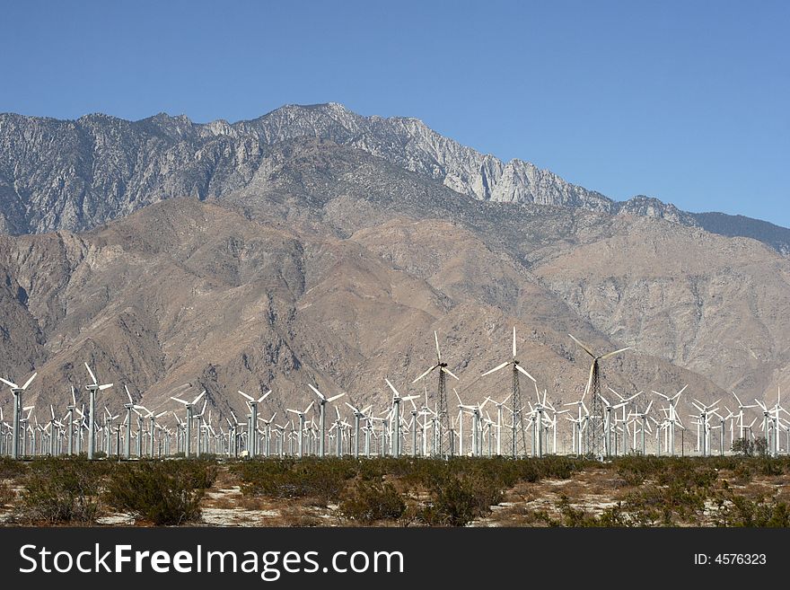 Wind fields in the desert of California. Wind fields in the desert of California