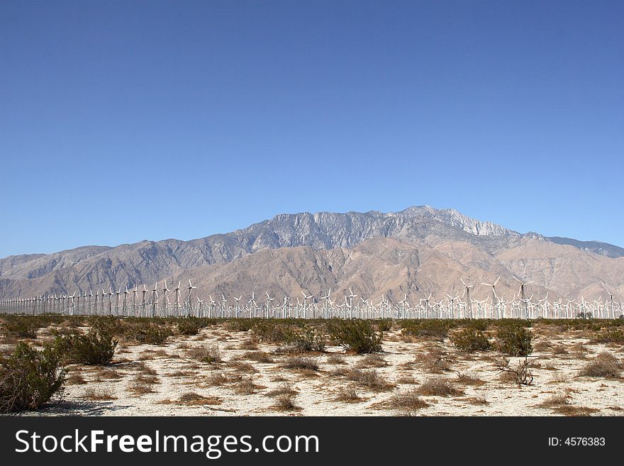 Wind fields in the desert of California. Wind fields in the desert of California