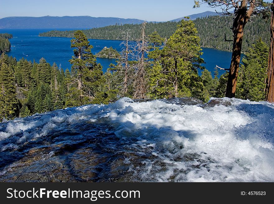 Waterfall by Emerald Bay, Lake Tahoe