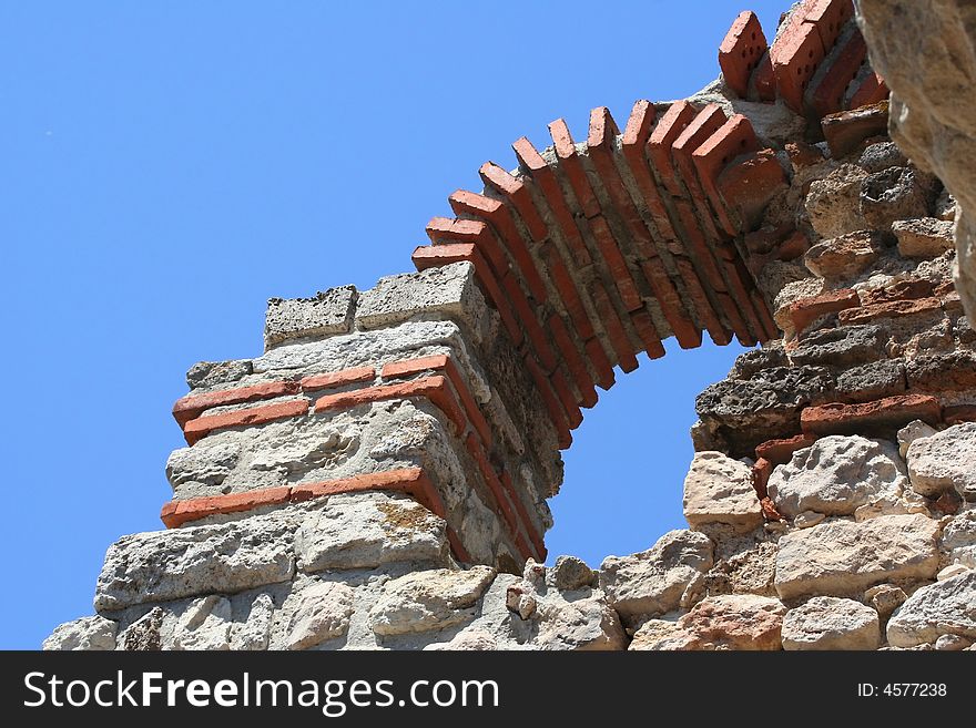 Part of brickwork in Bulgaria