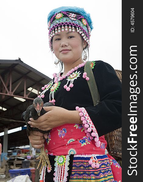 Hmong Woman In Laos