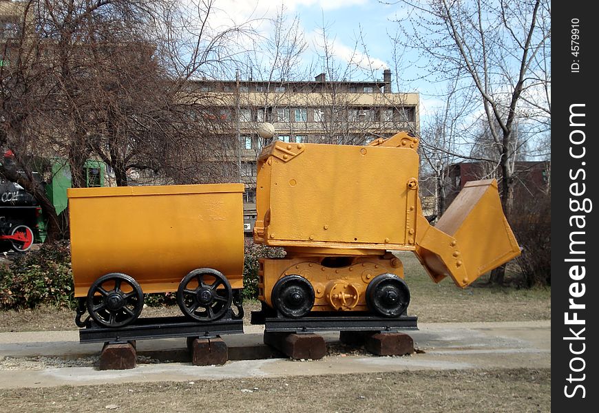 This is the Old mining machine-sevice wagon (from park in Bor - East Serbia)