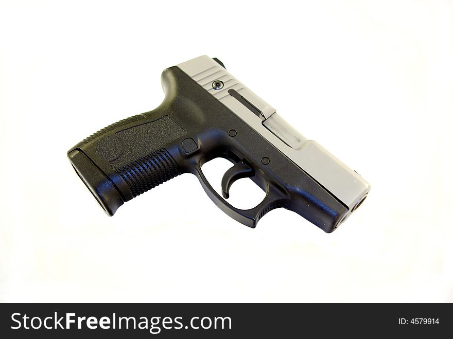 Semi Auto Pistol ob a white background. Semi Auto Pistol ob a white background