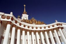 The All Russian Exhibition Hall Stock Photo The All Russian Exhibition Hall Stock Photo