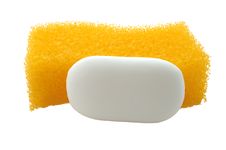 Sponge And Soap. Royalty Free Stock Photo Sponge And Soap. Royalty Free Stock Photo