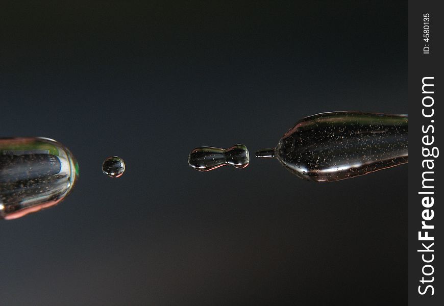 Water drop just leave from top. Water drop just leave from top