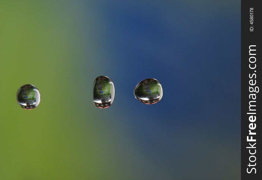 Water drop just leave from top. Water drop just leave from top