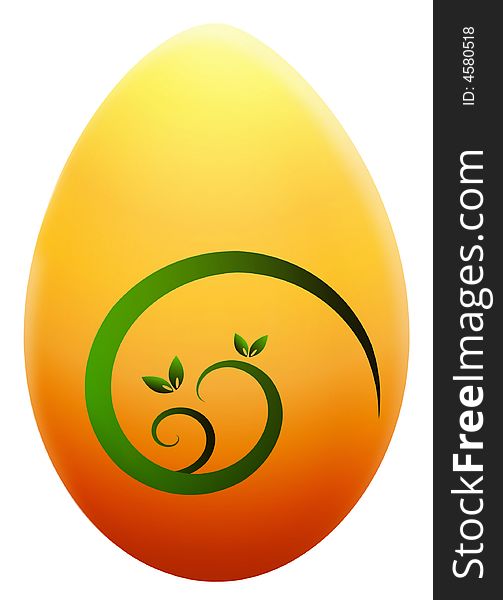 Easter egg textured isolated over white background. Easter egg textured isolated over white background