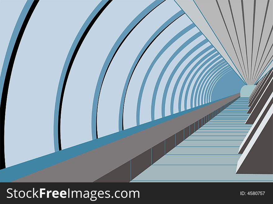 The modern bridge way. vector