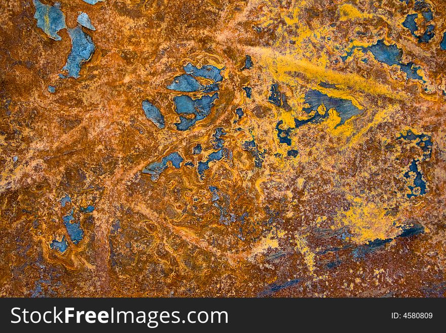 Iron sheet with rust