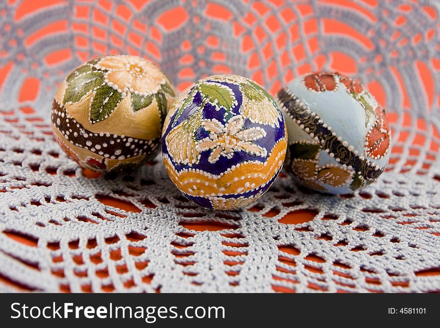 Easter eggs, hand  craft and decoration