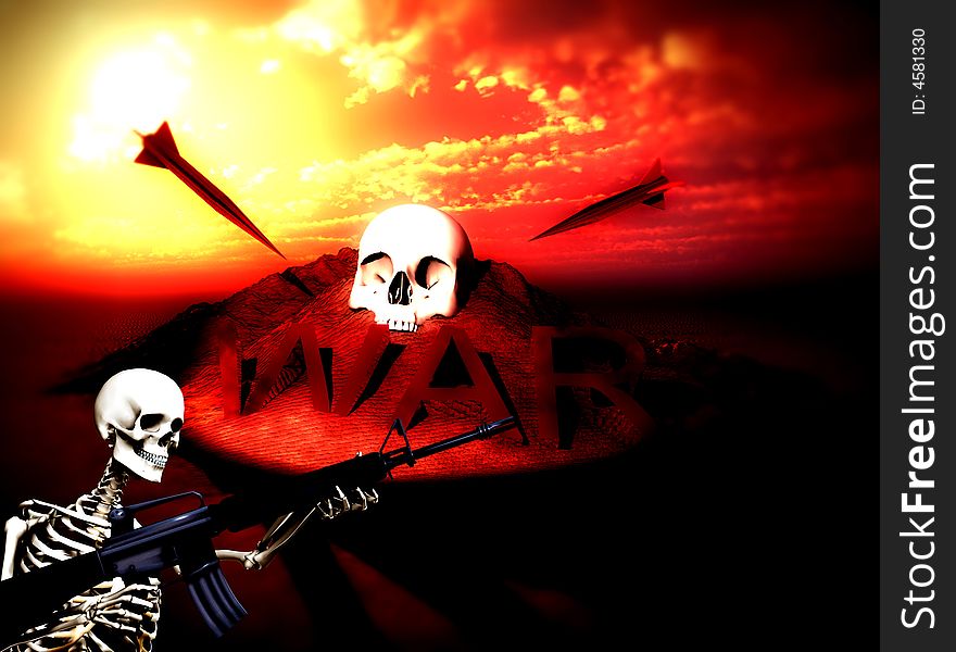 War Skeleton War Background 7