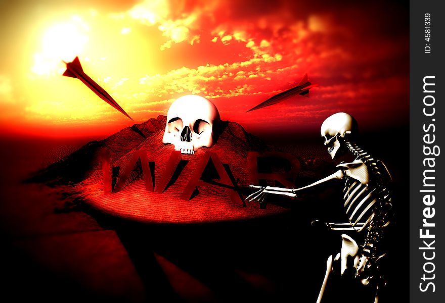 War Skeleton War Background 8