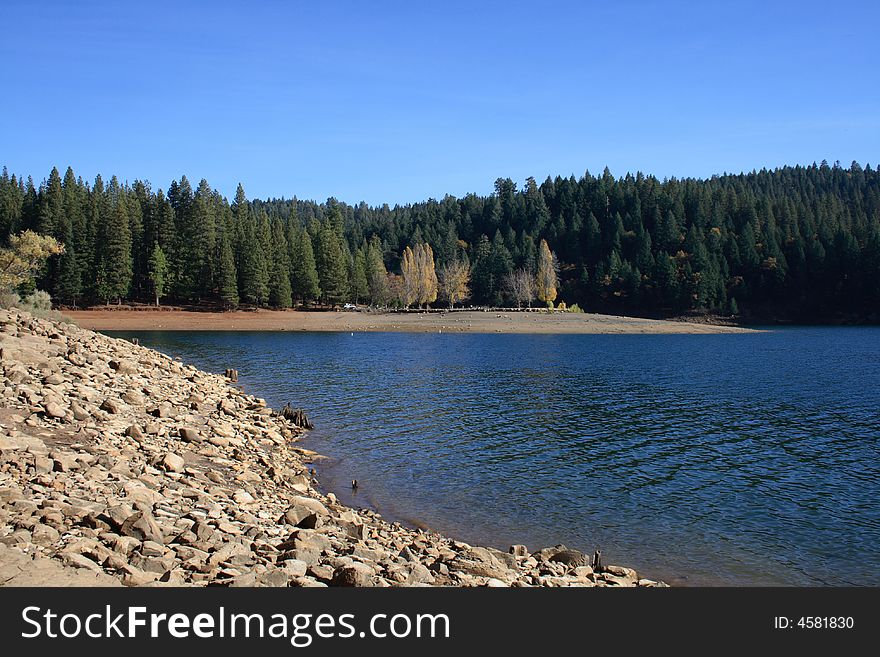 Lake in the mountains in Northern California