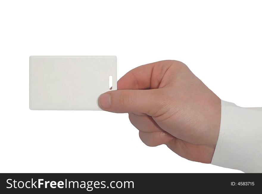 Blank Business card in a hand -