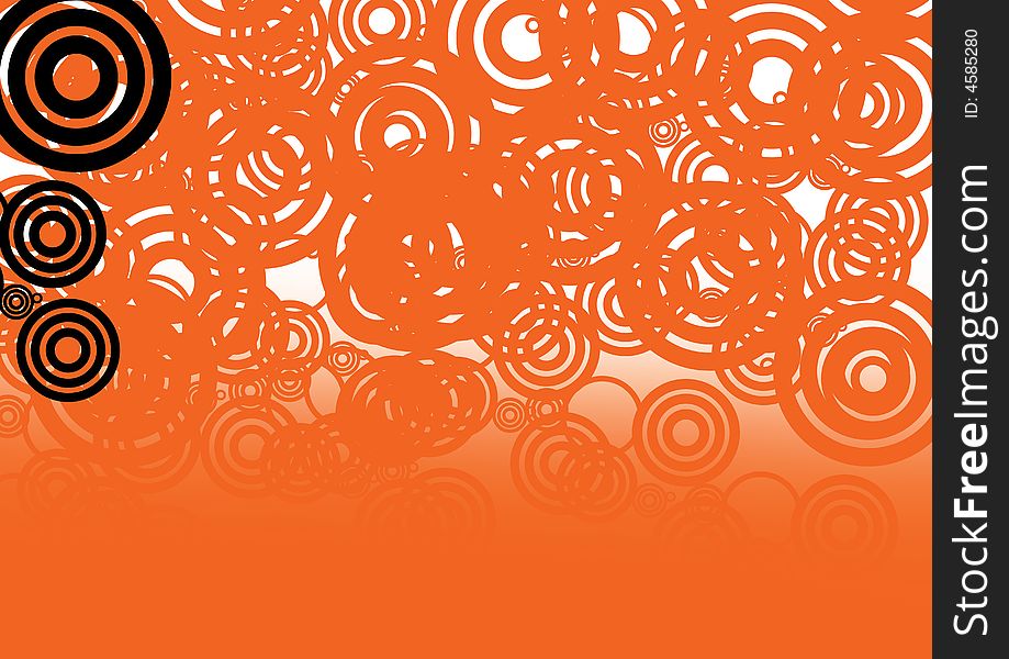 Circle pattern designed orange background. Circle pattern designed orange background