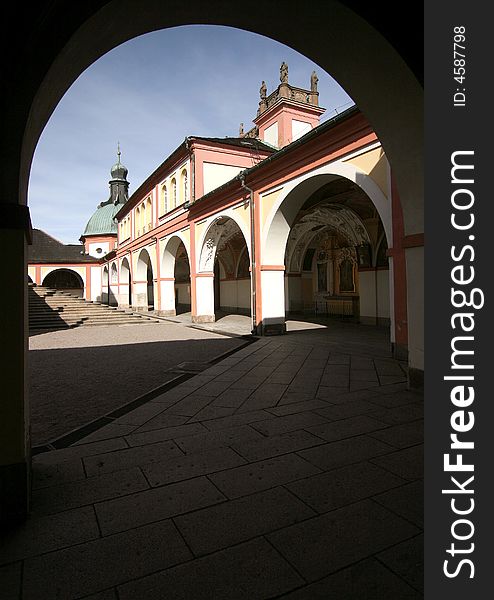 Holy shrine,sanctum,head gateway,church,Czech republic,Europe. Holy shrine,sanctum,head gateway,church,Czech republic,Europe