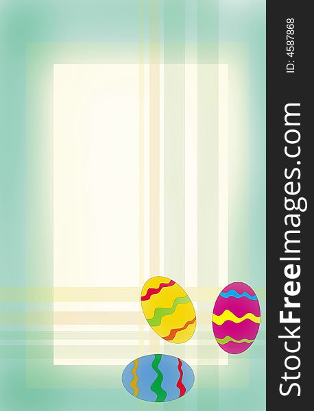 Abstract Easter background with colorful eggs over gradient background