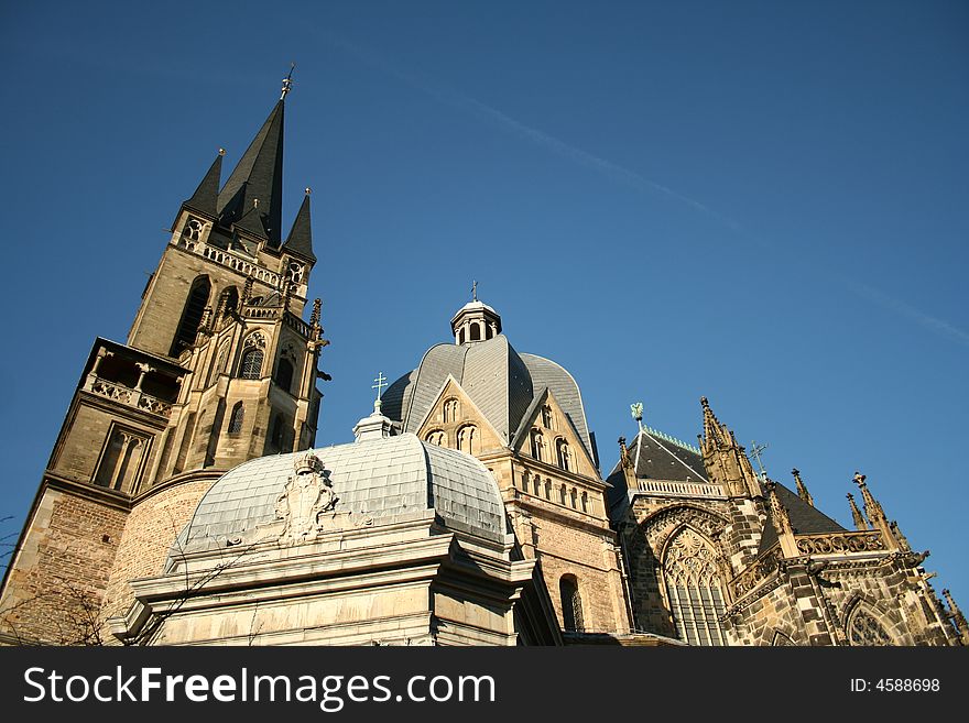 The famous Cathedral in Aachen. The famous Cathedral in Aachen