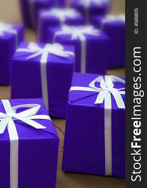 Gifts In Blue Paper