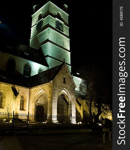 Center of sibiu plaza in night time