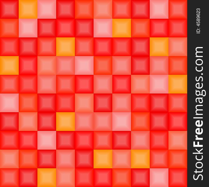 Red 3d tiles - seamless vector pattern. Red 3d tiles - seamless vector pattern