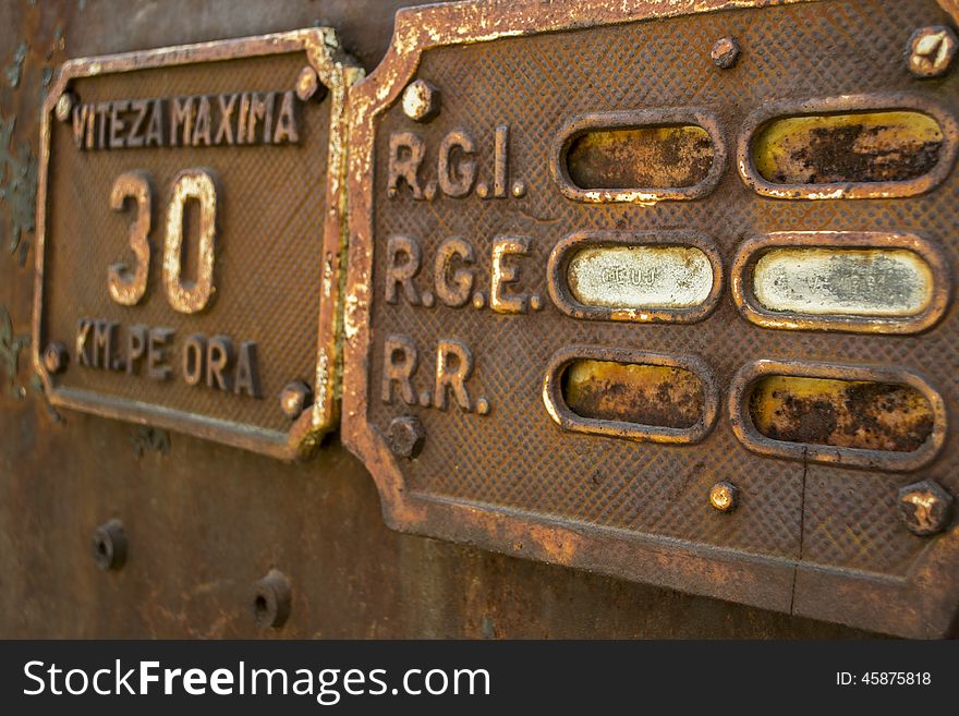 Old Train Signs