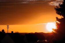 Sunset Over Little Village Royalty Free Stock Images Sunset Over Little Village Royalty Free Stock Images