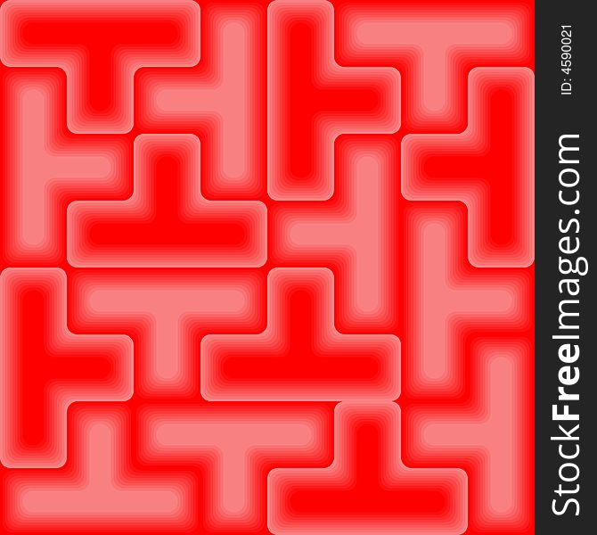 Red 3d tiles - seamless vector pattern. Red 3d tiles - seamless vector pattern