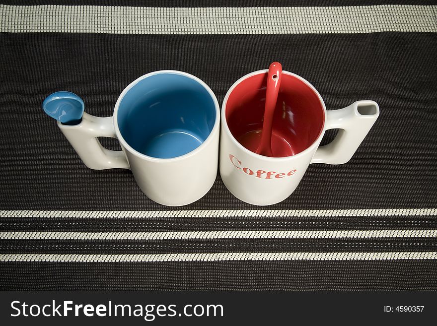 Color Coffee Mugs. Food and Drinks Series.