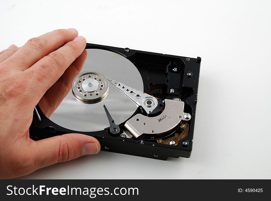 Stock pictures of the interior of a compute hard drive. Stock pictures of the interior of a compute hard drive