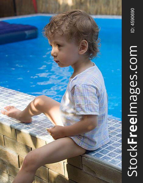 Curly Boy At A Pool (03)