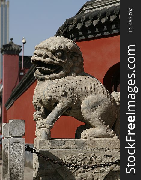 Chinese stone lion