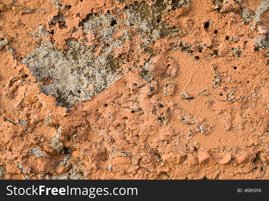 Old orange grunge texture can be used as background