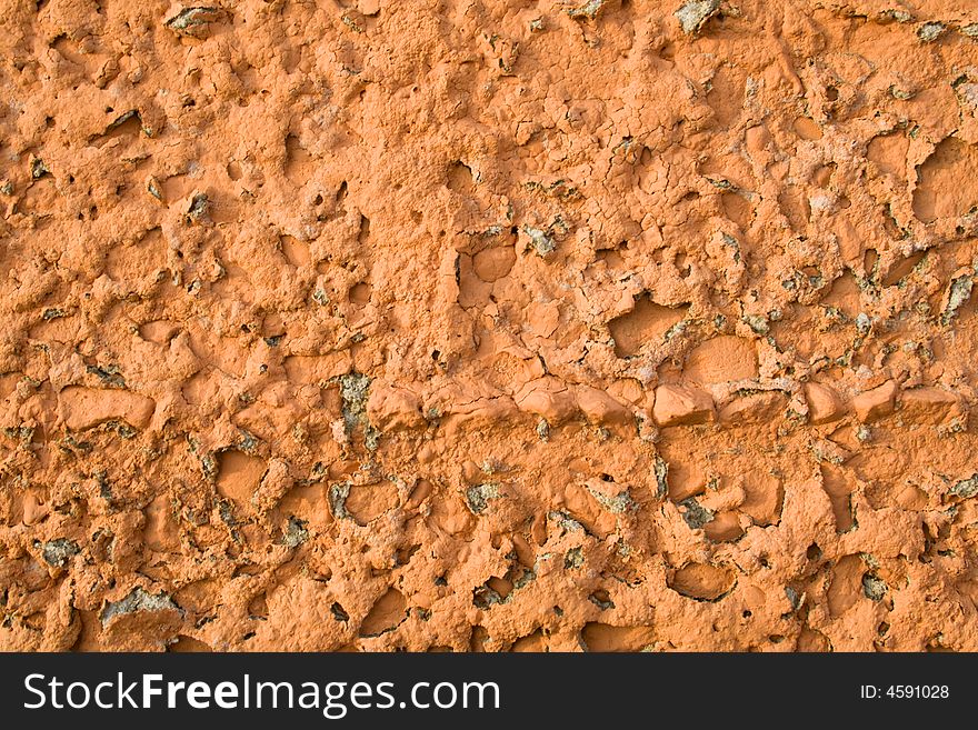 Old orange grunge texture can be used as background
